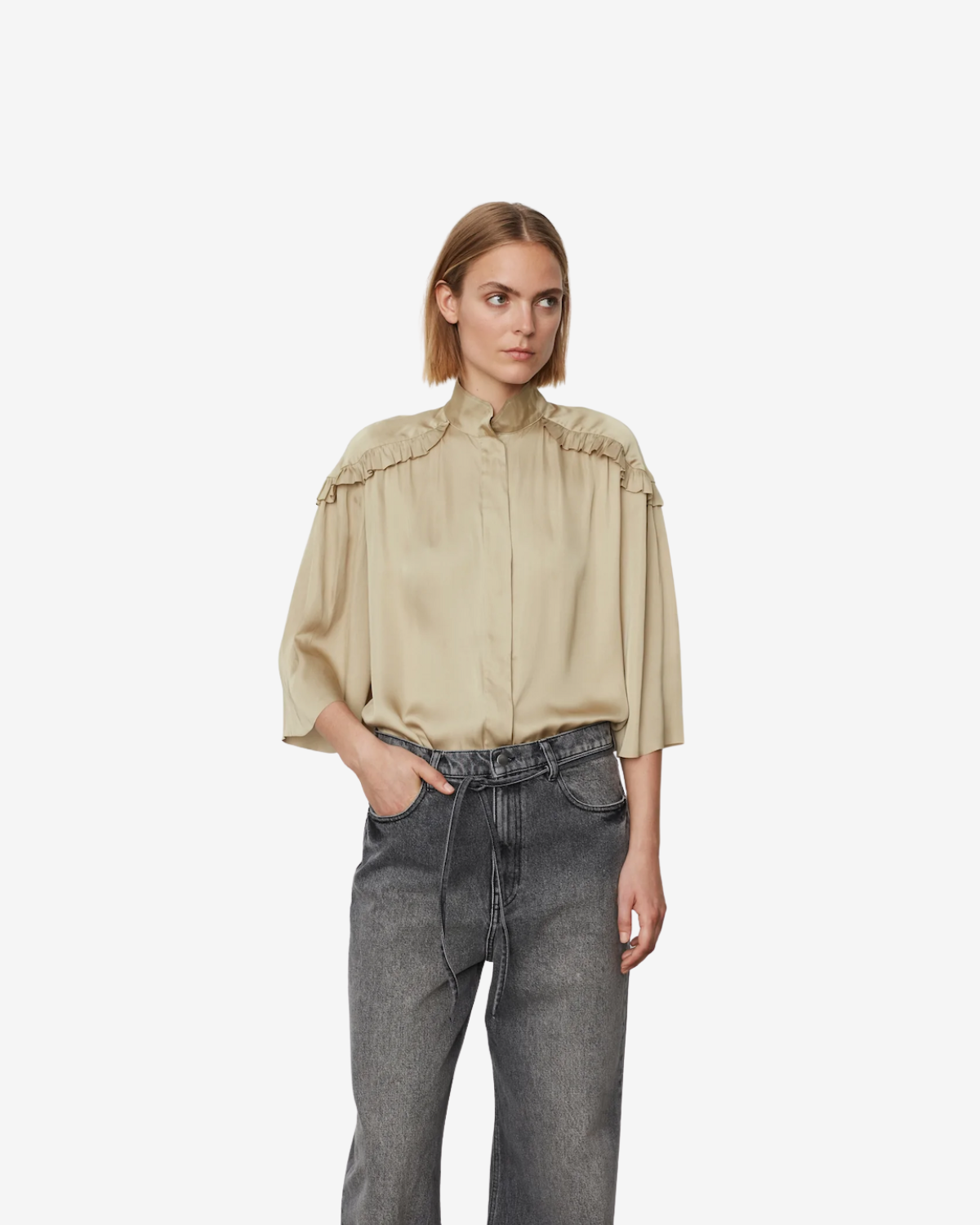 Mateo modern drape  light khaki beige