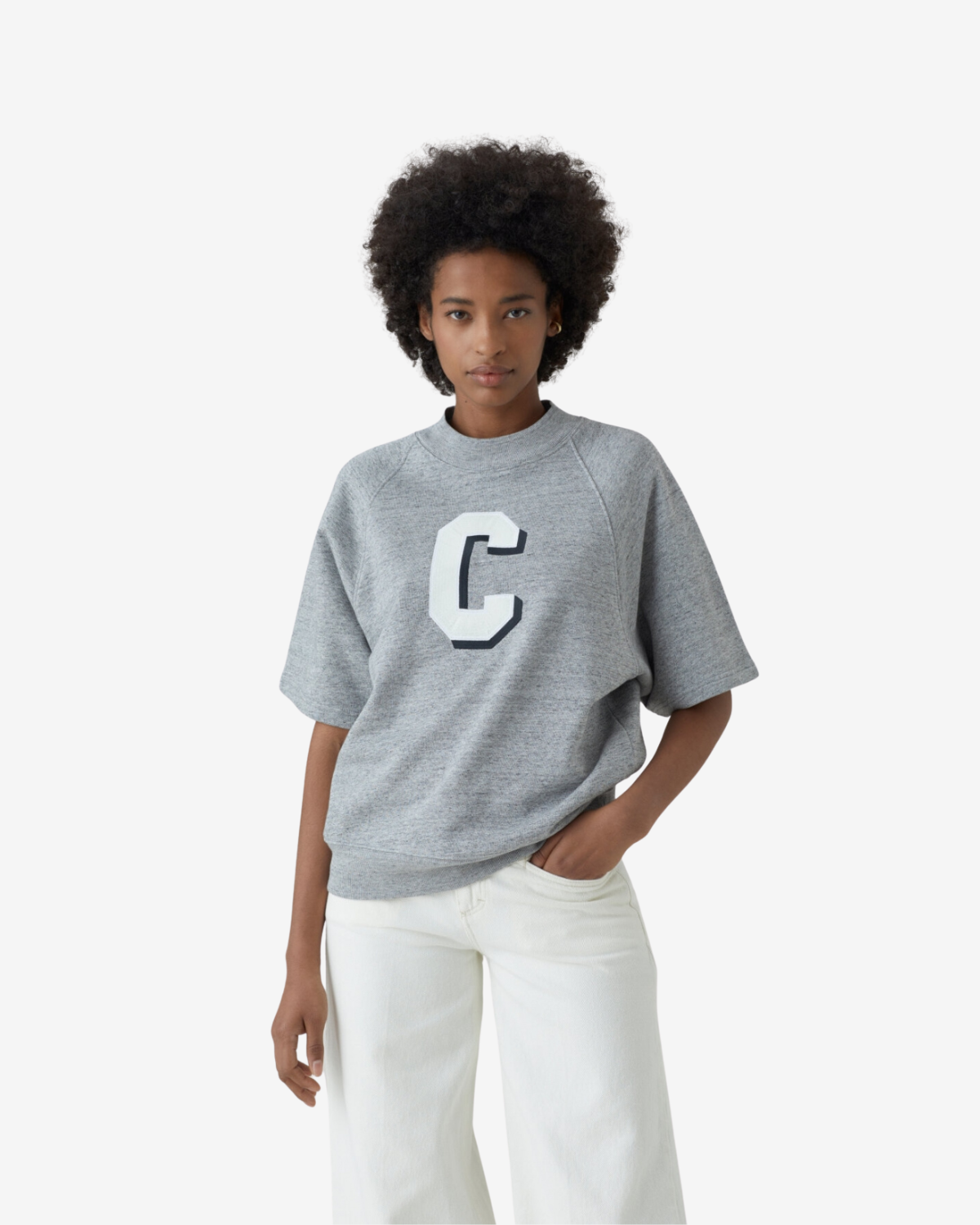 Raglan short sleeve shirt Light grey