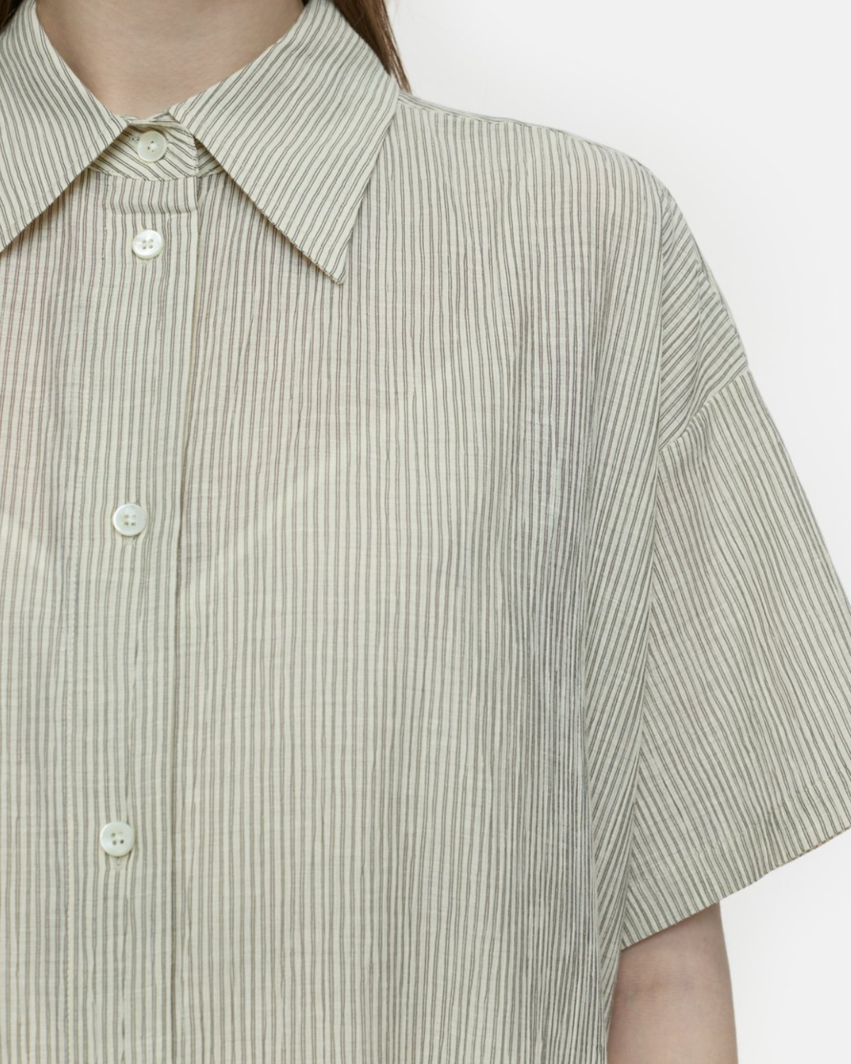 Oversized shirt dress Ivory