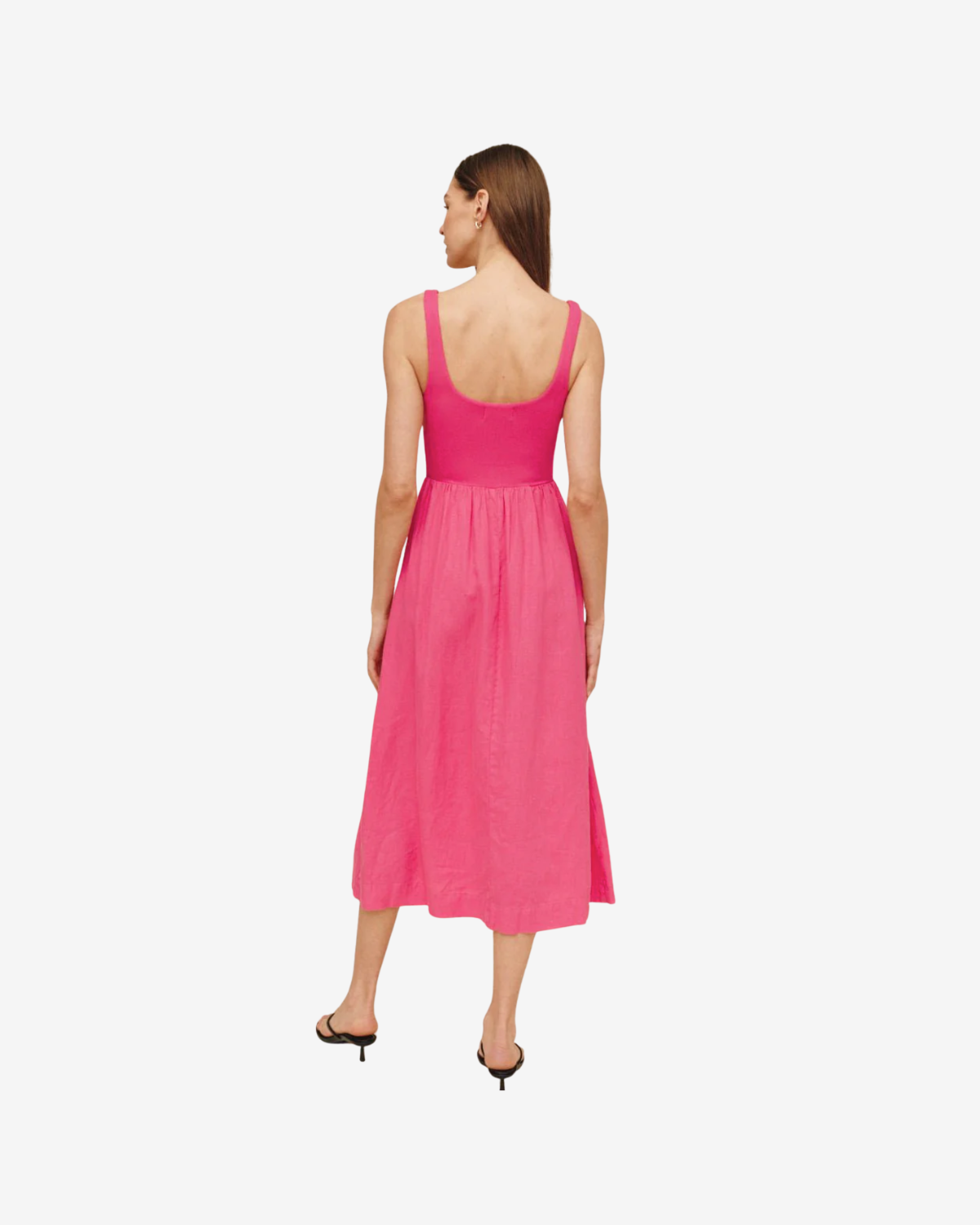 Sleeveless knit combo dress Spiced Hibiscus