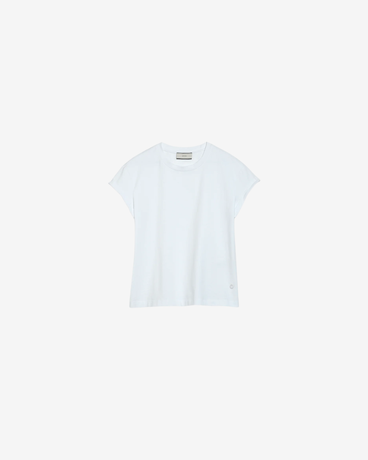 Folded slv T-shirt Spoon white