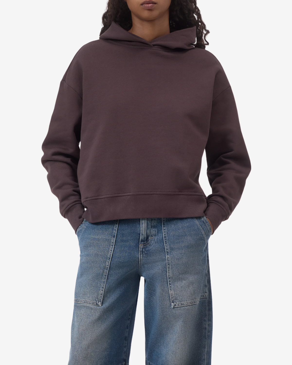Closed hoodie Mahagony brown