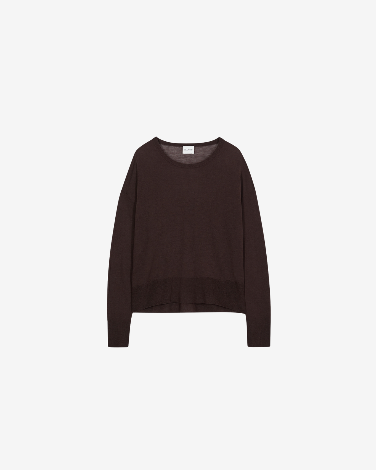 Crew neck long sleeve Mahagony brown