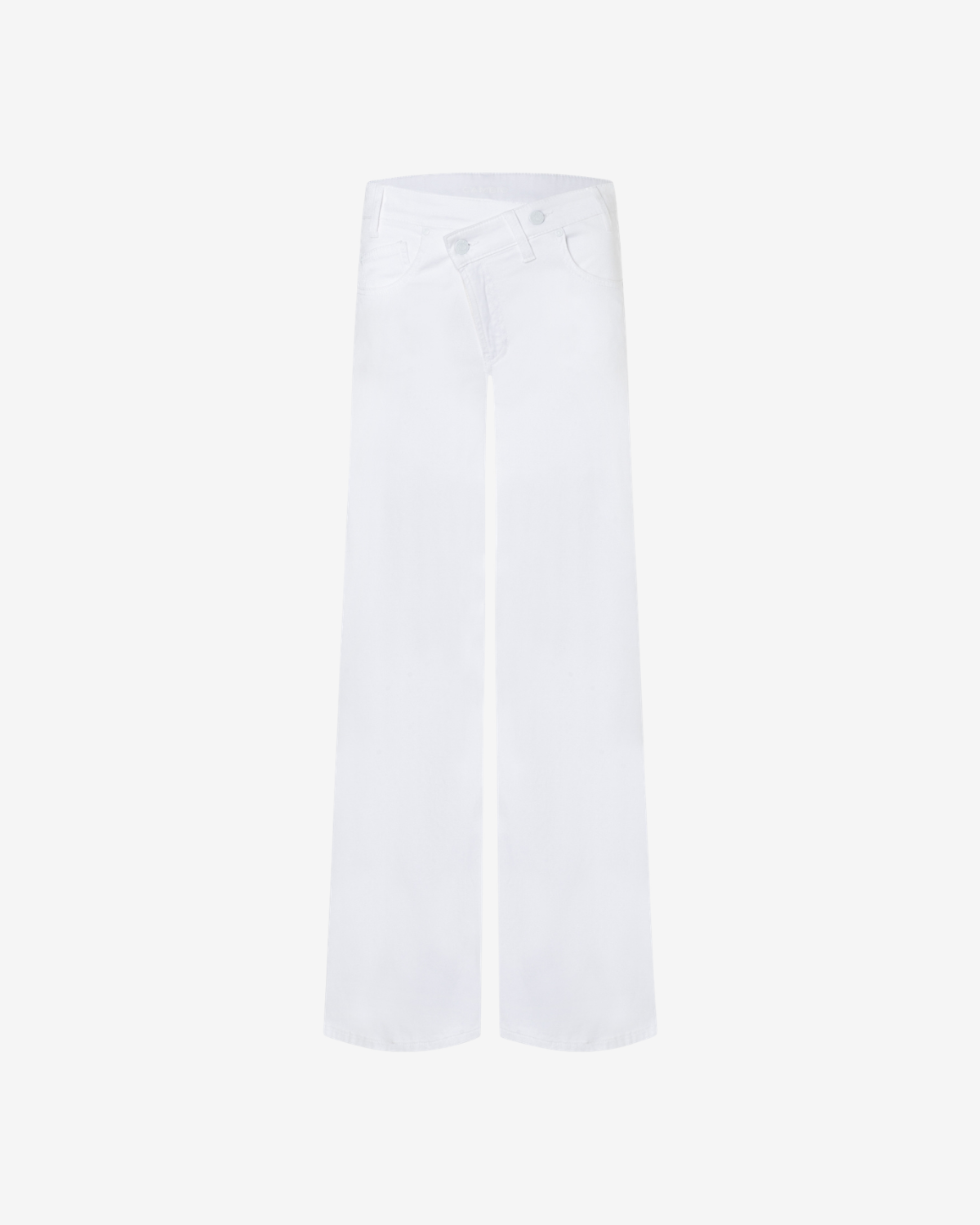 Baggy asymmetrical pure white