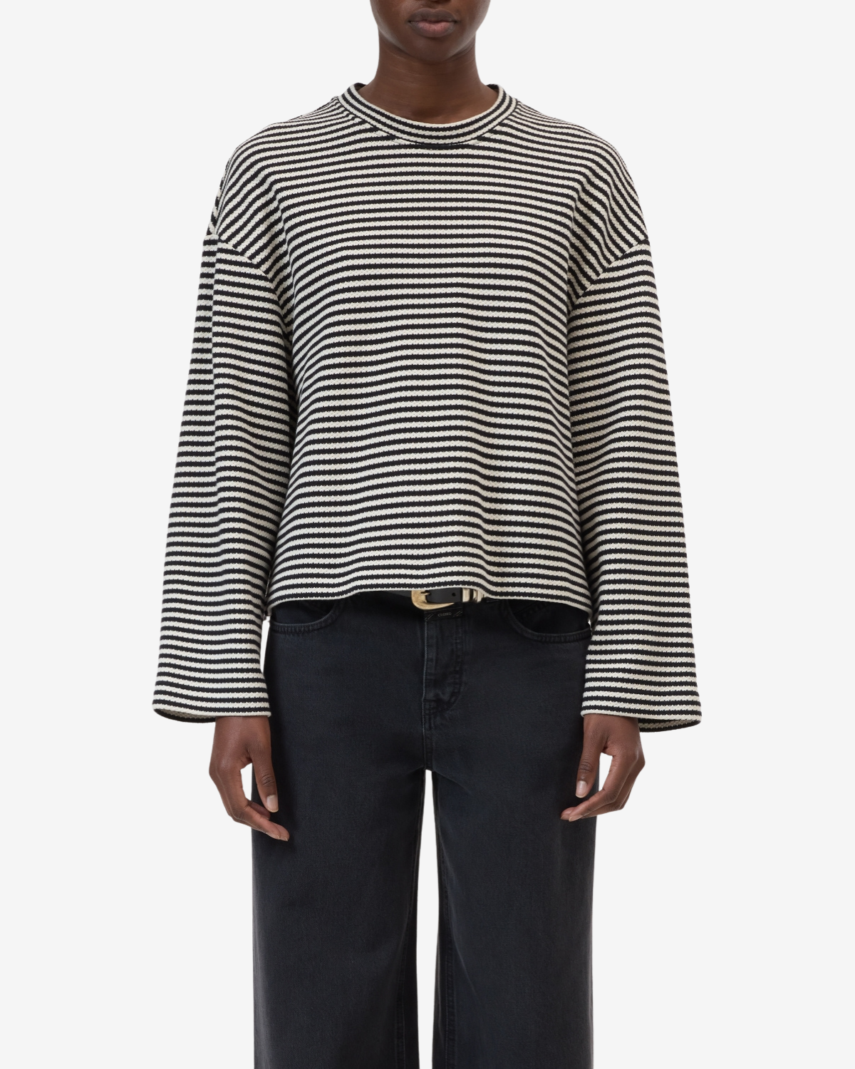 Striped longsleeve black