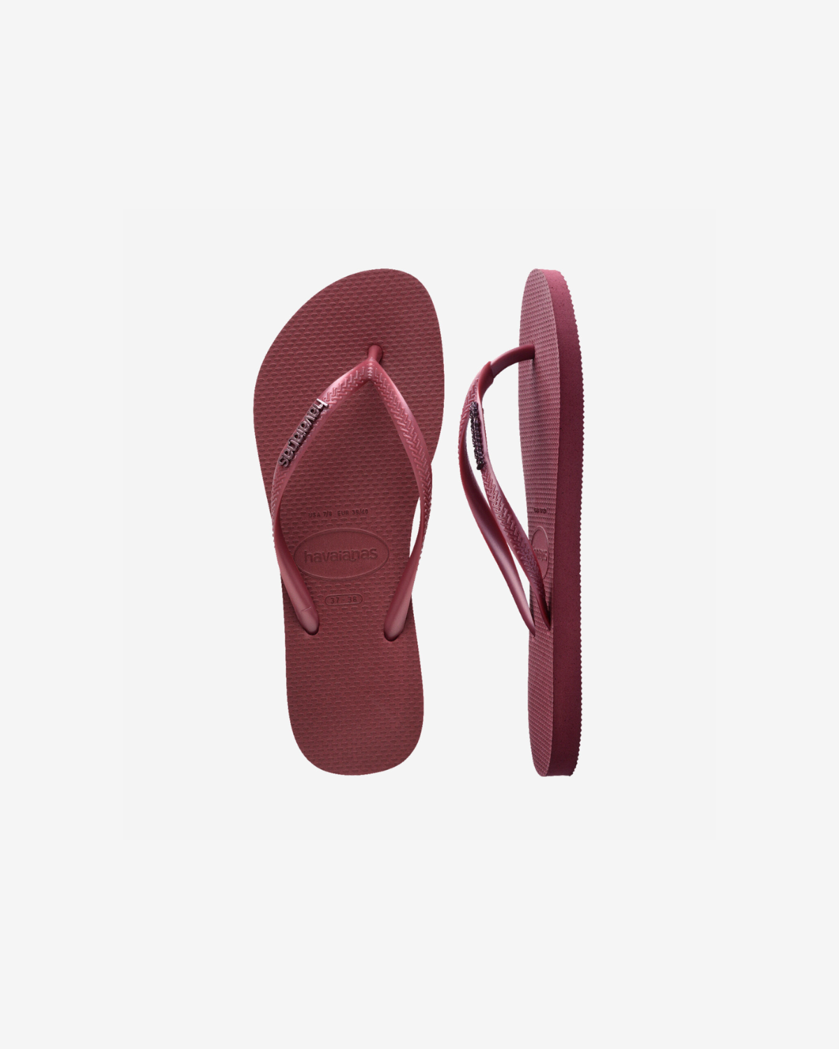 Slim logo metallic Amaranth
