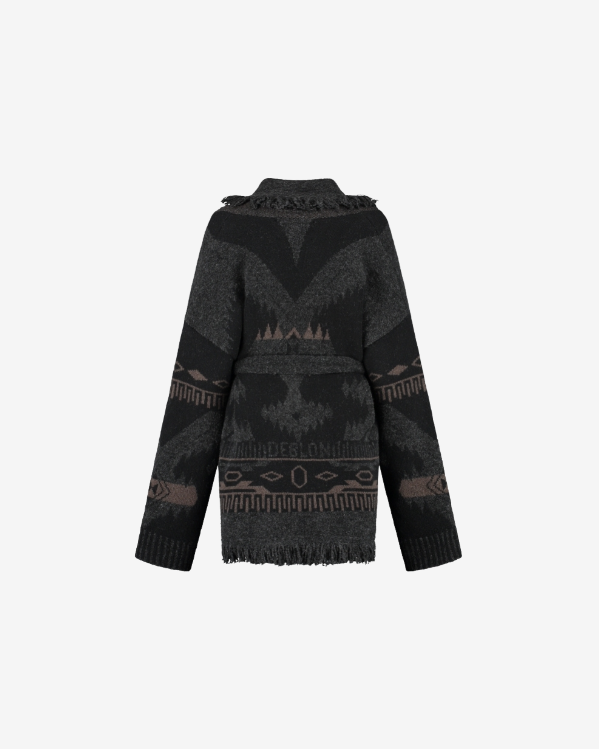 Ymke Cardigan Dusk brown black sand