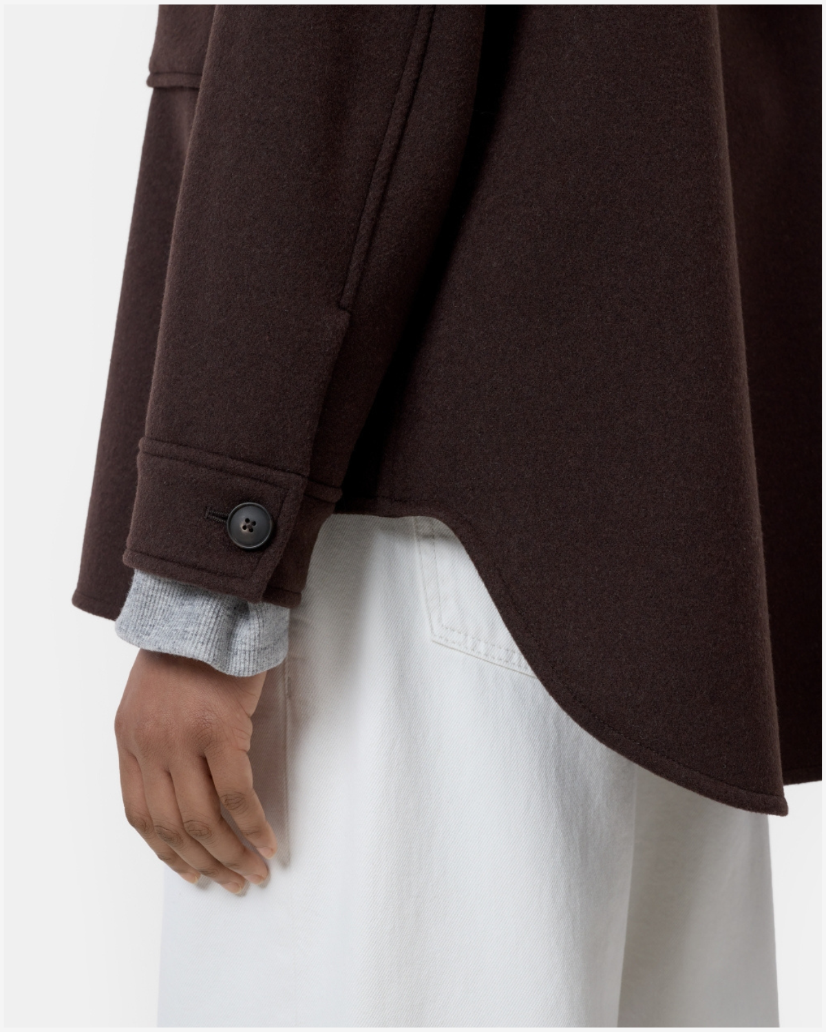 Oversize shacket Mahagony brown